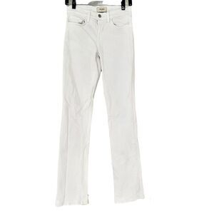 Baldwin Denim Cindy Mid Rise Baby Boot Cut Cotton Jeans in Off White Size 24